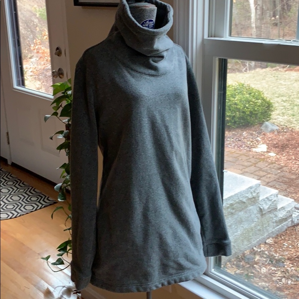 Nike Funnel Neck Fleece Sweatshirt L Gray